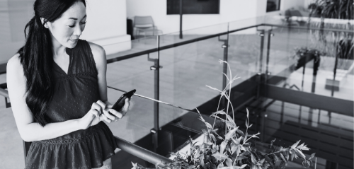 Woman on a cell phone